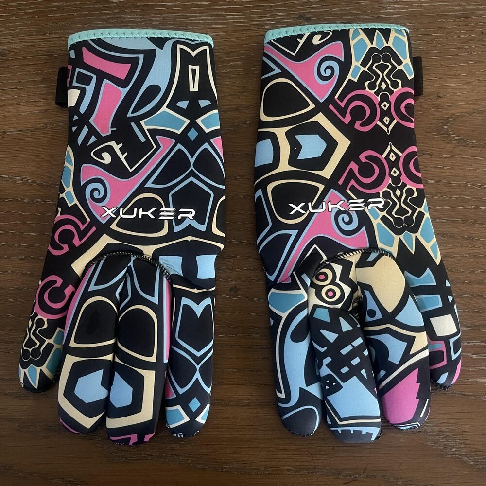 XUKER‎ Neoprene Gloves 2XL XXL Thermal Dive Surf Kayak Anti-Slip Grip Colorful